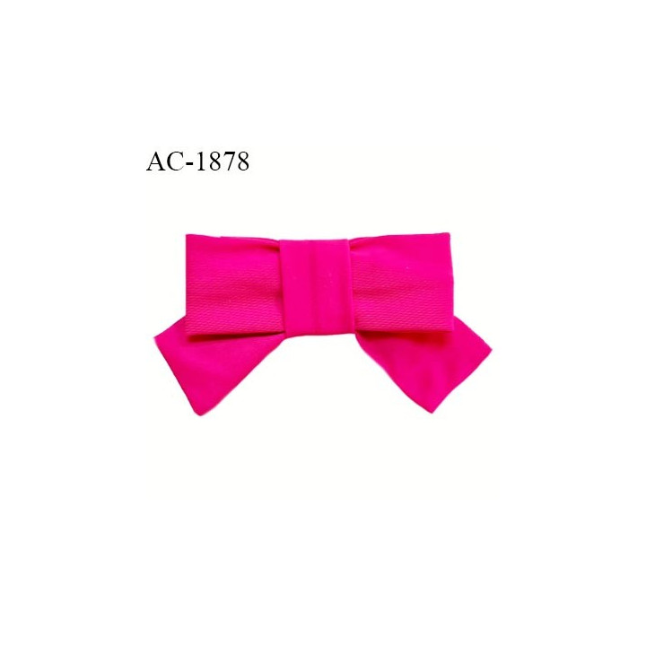 Noeud lingerie lycra couleur rose pétant haut de gamme largeur 80 mm hauteur 55 mm prix à l'unité