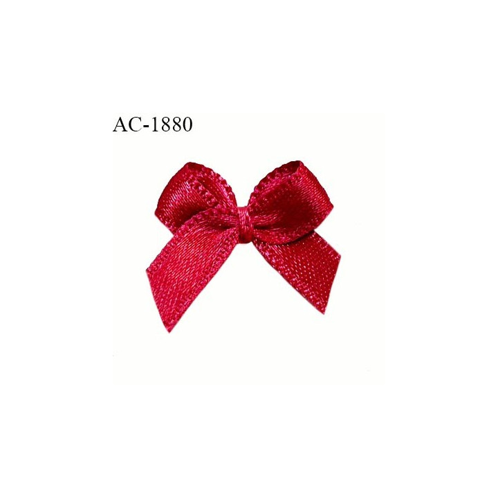 Noeud lingerie satin couleur rouge cardinal haut de gamme largeur 20 mm hauteur 20 mm prix à l'unité