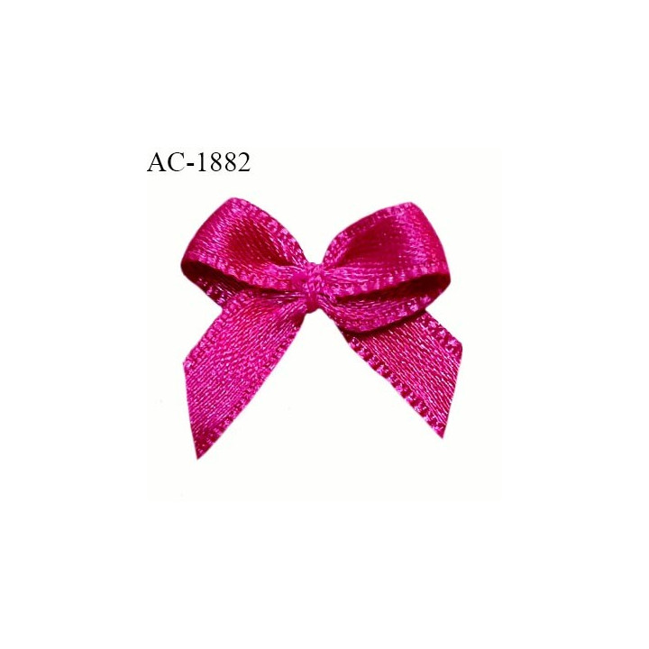 Noeud lingerie satin couleur rose fuchsia haut de gamme largeur 20 mm hauteur 20 mm prix à l'unité