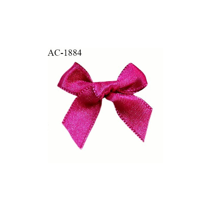 Noeud lingerie satin couleur rose fuchsia haut de gamme largeur 30 mm hauteur 30 mm prix à l'unité