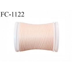 Bobine 500 m fil mousse polyester n°110 couleur rosé chair longueur 500 mètres bobiné en France