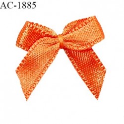 Noeud lingerie satin couleur orange haut de gamme largeur 20 mm hauteur 20 mm prix à l'unité