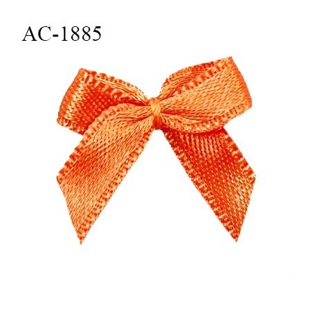 Noeud lingerie satin couleur orange haut de gamme largeur 20 mm hauteur 20 mm prix à l'unité