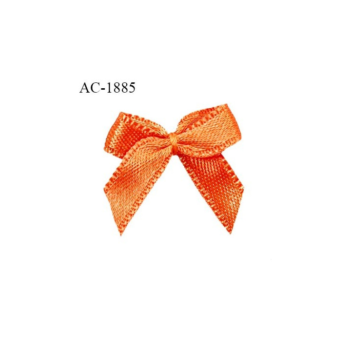 Noeud lingerie satin couleur orange haut de gamme largeur 20 mm hauteur 20 mm prix à l'unité