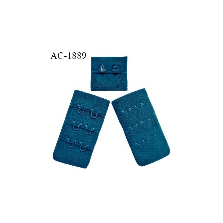 Agrafe 30 mm attache SG haut de gamme couleur bleu canard 3 rangées 2 crochets largeur 30 mm hauteur 60 mm prix à l'unité
