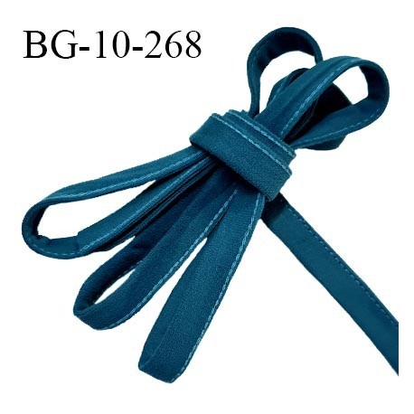 Cache armature et baleine underwire 10 mm couleur bleu vert très doux au toucher largeur 10 mm prix au mètre