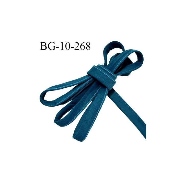 Cache armature et baleine underwire 10 mm couleur bleu vert très doux au toucher largeur 10 mm prix au mètre