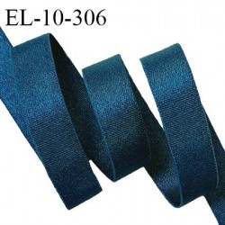 Elastique lingerie 10 mm haut de gamme couleur bleu canard brillant bonne élasticité allongement +80% prix au mètre