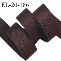 Elastique 20 mm lingerie haut de gamme couleur marron brillant bonne élasticité doux au toucher prix au mètre
