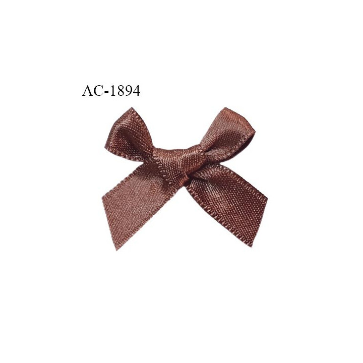 Noeud lingerie satin couleur marron cuivré haut de gamme largeur 30 mm hauteur 30 mm prix à l'unité
