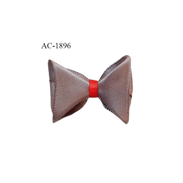 Noeud lingerie satin couleur marron haut de gamme largeur 30 mm hauteur 25 mm prix à l'unité