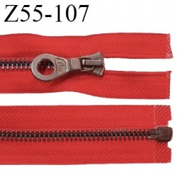 Fermeture séparable 46 cm haut de gamme RIRI couleur rouge glissière métal zip glissière couleur laiton longueur 46 cm