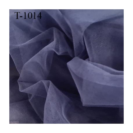 Marquisette tulle spécial lingerie haut de gamme bleu tempète largeur 150 cm prix pour 10 cm de longueur