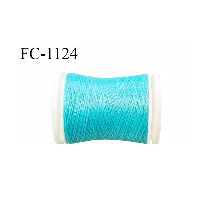 Bobine 500 m fil mousse polyester n°110 couleur lagon longueur 500 mètres bobiné en France