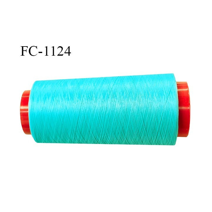 Cone 2000 m fil mousse polyester n°110 couleur lagon longueur 2000 mètres bobiné en France