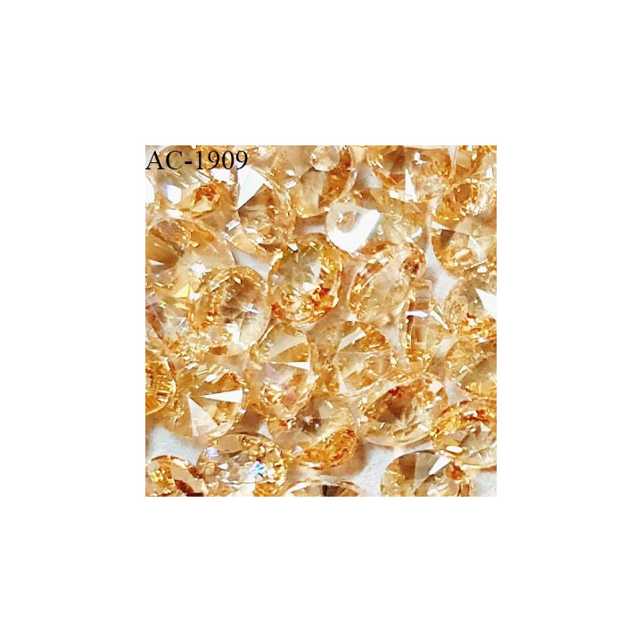 Perle accessoire décor cristal Swarovski longueur 8 mm largeur 6 mm couleur doré orangé prix à l'unité