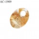 Perle accessoire décor cristal Swarovski longueur 8 mm largeur 6 mm couleur doré orangé prix à l'unité