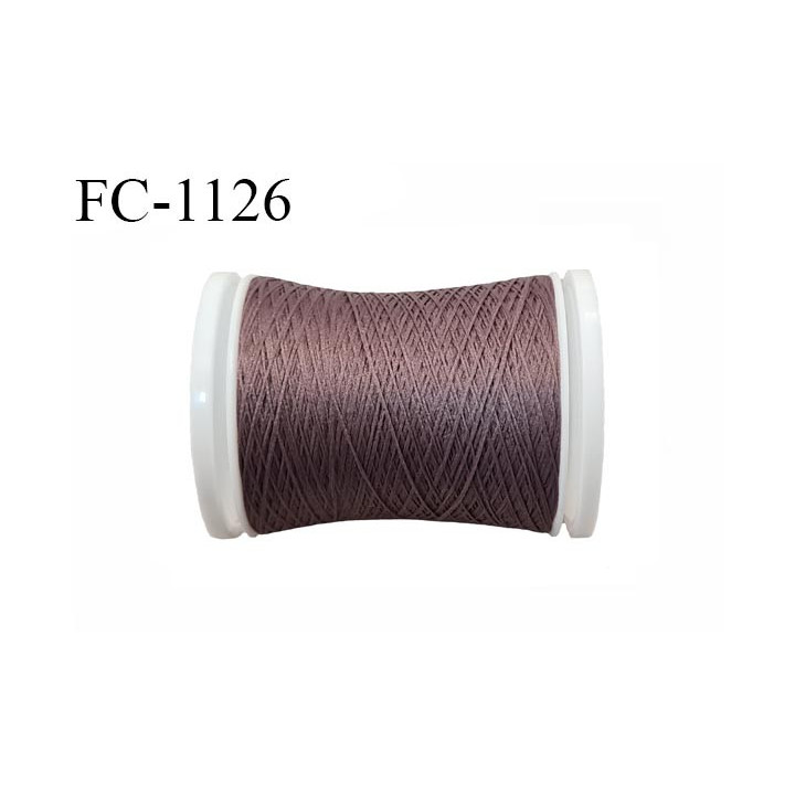 Bobine 500 m fil mousse polyester n°110 couleur bois de rose foncé longueur 500 mètres bobiné en France