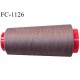 Cone 2000 m fil mousse polyester n°110 couleur bois de rose foncé longueur 2000 mètres bobiné en France