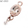 Bijou décor pendentif lingerie et autres couleur cuivre vieilli avec strass hauteur 18 mm largeur 11 mm prix à la pièce