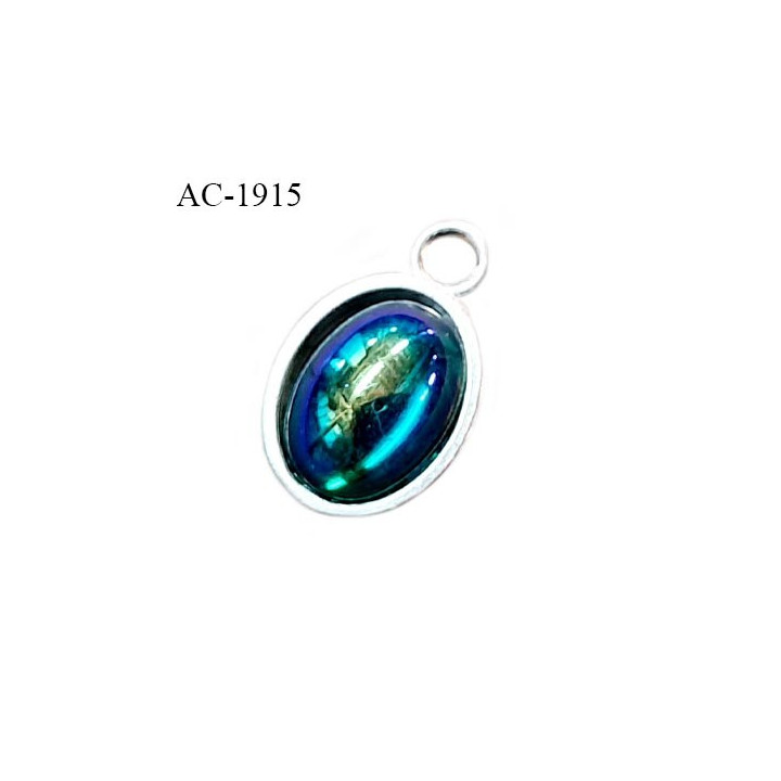 Bijou décor pendentif lingerie et autres couleur argent avec perle bleue hauteur 12 mm largeur 7 mm prix à la pièce