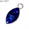 Bijou décor pendentif lingerie et autres couleur argent avec strass bleu longueur 13 mm largeur 6 mm prix à la pièce