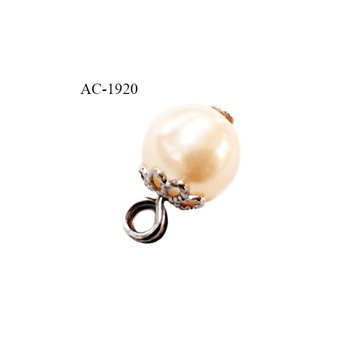 Bijou décor pendentif lingerie et autres couleur argent avec perle diamètre 8 mm prix à la pièce