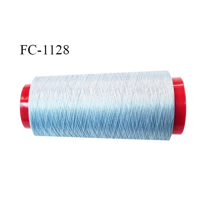 Cone 2000 m fil mousse polyamide n°120 couleur gris argenté longueur 2000 mètres bobiné en France