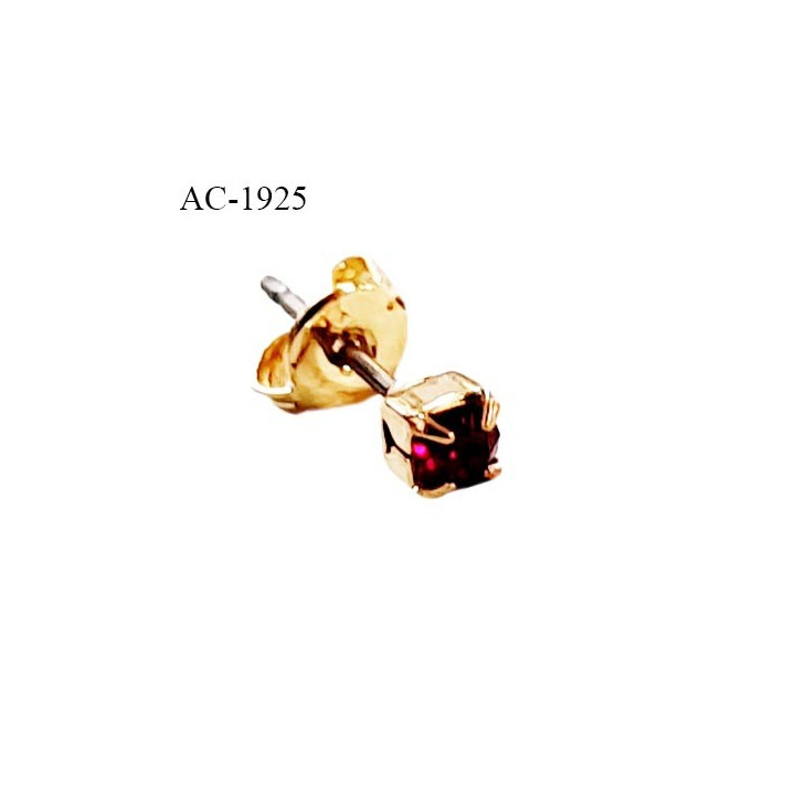 Bijou décor broche couleur doré avec strass rouge largeur 3 mm prix à la pièce
