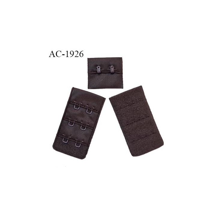 Agrafe 30 mm attache SG haut de gamme couleur café 3 rangées 2 crochets largeur 30 mm hauteur 55 mm prix à l'unité