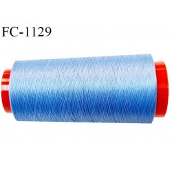 Cone 1000 m fil mousse polyamide n°120 couleur bleu longueur 1000 mètres bobiné en France