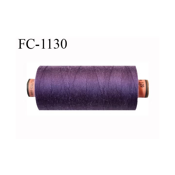 Bobine 1000 m fil Polyester n° 120 couleur violet longueur 1000 mètres grande marque