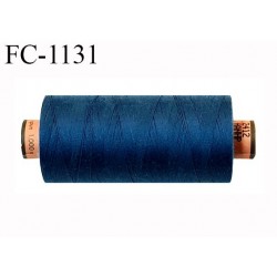 Bobine 1000 m fil Polyester n° 120 couleur bleu longueur 1000 mètres grande marque