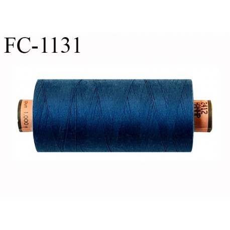 Bobine 1000 m fil Polyester n° 120 couleur bleu longueur 1000 mètres grande marque