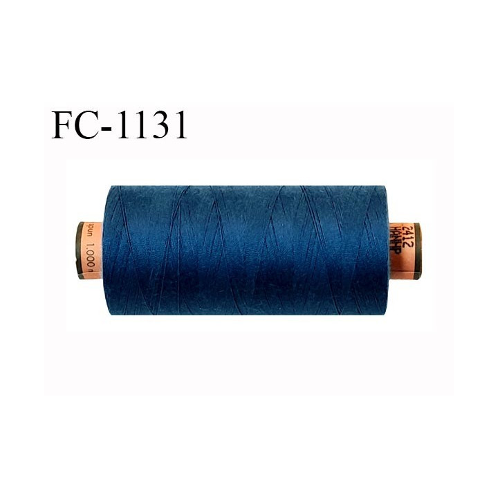 Bobine 1000 m fil Polyester n° 120 couleur bleu longueur 1000 mètres grande marque