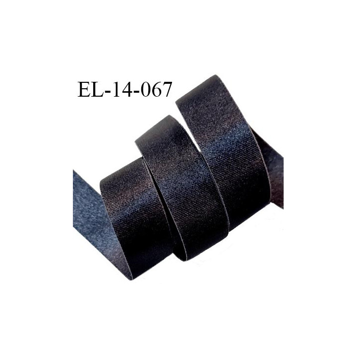 Elastique 14 mm lingerie haut de gamme couleur gris brillant largeur 14 mm bonne élasticité allongement +50% prix au mètre