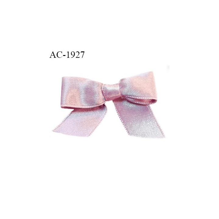 Noeud lingerie satin couleur vieux rose haut de gamme largeur 45 mm hauteur 30 mm prix à l'unité