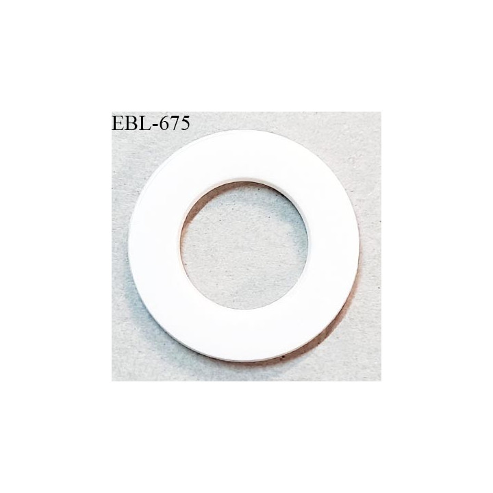 Anneau boucle de réglage 20 mm en pvc naturel brillant largeur intérieur 20 mm largeur totale 35 mm prix à l'unité