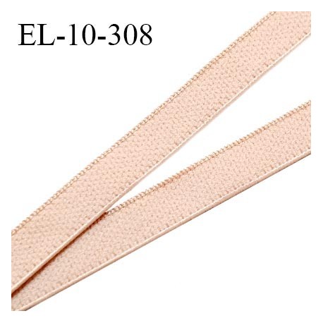 Elastique 10 mm lingerie haut de gamme couleur chair rosé élastique très souple face style velours fabriqué France prix au mètre