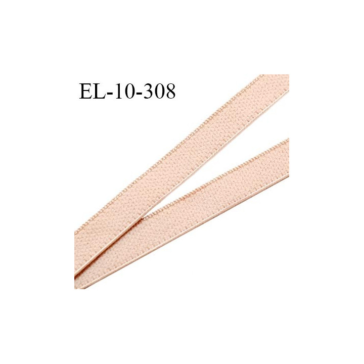 Elastique 10 mm lingerie haut de gamme couleur chair rosé élastique très souple face style velours fabriqué France prix au mètre
