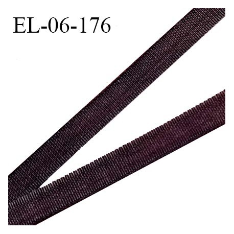 Elastique 6 mm fin spécial lingerie polyamide élasthanne couleur café largeur 6 mm prix au mètre