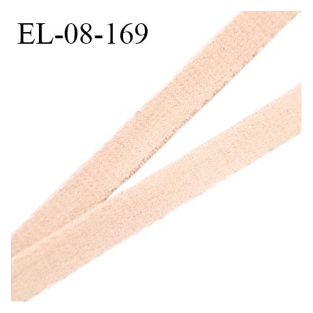 Elastique 8 mm lingerie haut de gamme couleur chair rosé très doux au toucher allongement +100% largeur 8 mm prix au mètre