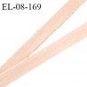 Elastique 8 mm lingerie haut de gamme couleur chair rosé très doux au toucher allongement +100% largeur 8 mm prix au mètre