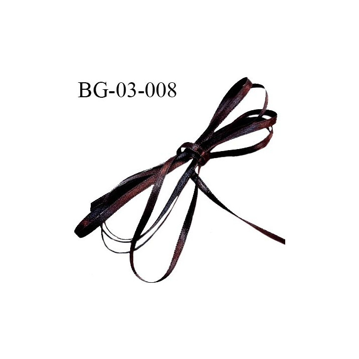 Galon ruban satin haut de gamme 3 mm couleur marron lumineux double face très solide largeur 3 mm prix au mètre