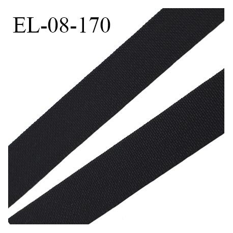 Elastique lingerie 8 mm petit grain couleur noir grande marque fabriqué en France polyamide elasthanne prix au mètre