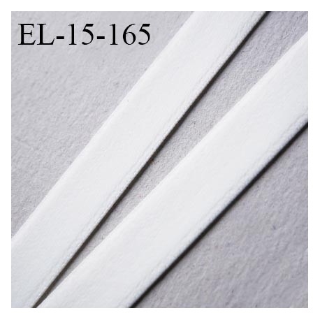 Elastique lingerie 15 mm couleur ivoire fabriqué en France bonne élasticité allongement +70% prix au mètre