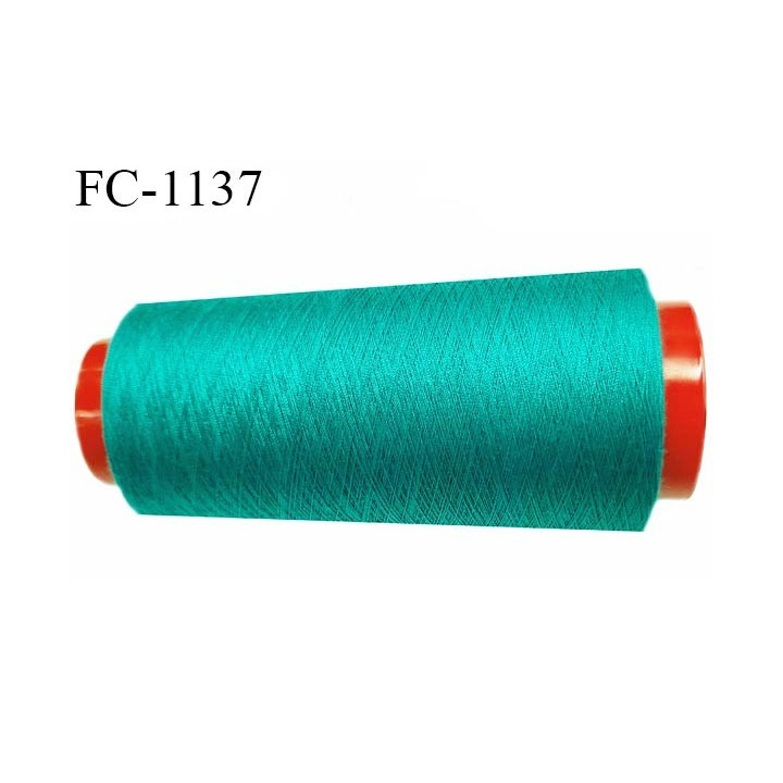 Cone 5000 m fil mousse polyester n°110 couleur vert longueur 5000 mètres bobiné en France