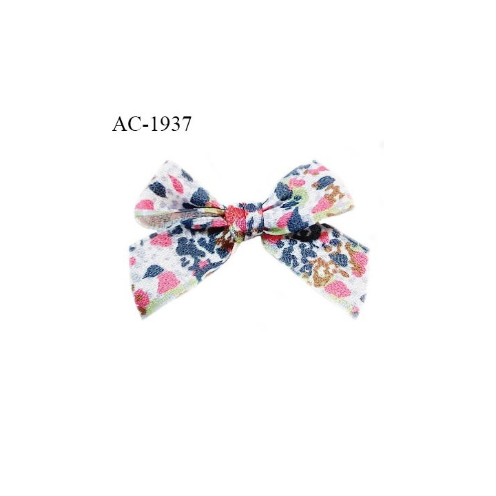 Noeud lingerie crêpe couleur imprimé haut de gamme largeur 50 mm hauteur 40 mm prix à l'unité