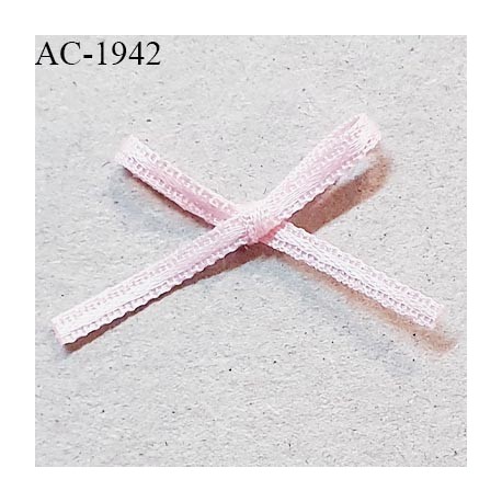 Noeud lingerie satin couleur rose haut de gamme largeur 20 mm hauteur 15 mm prix à l'unité