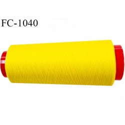 Cone 5000 m fil mousse polyester n°110 couleur jaune vif longueur 5000 mètres bobiné en France